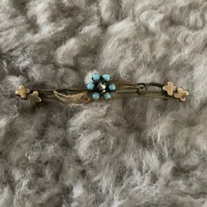 Antique Gold and Turquoise Brooch